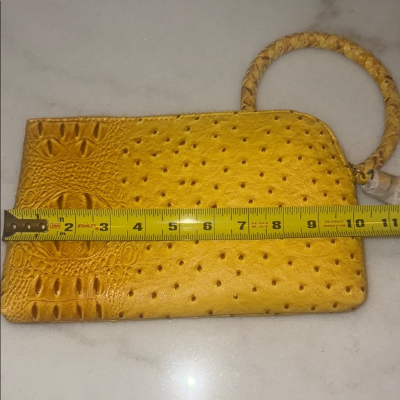 Yellow Leather Wristlet - Picture 4 of 7